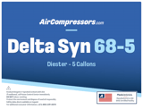 Thumbnail of Delta Syn 68 5 gallons Diester air compressor oil product label